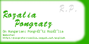 rozalia pongratz business card